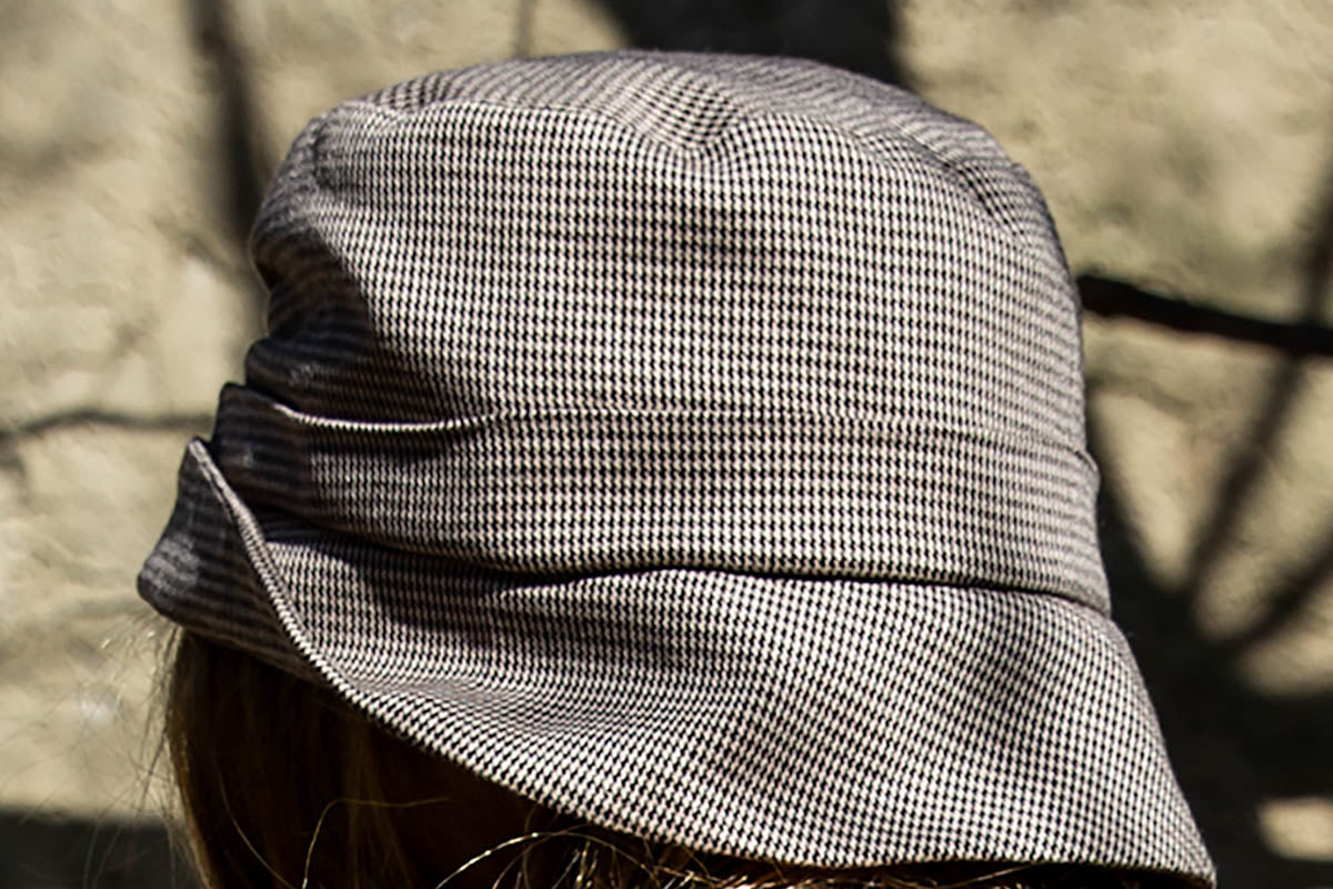 Houndstooth Print Bucket Hat - Tae With Jane NY