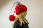 Pom String Hand-Knit Hat - Tae With Jane NY
