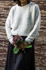 Ivory Sweater with Knitted Details