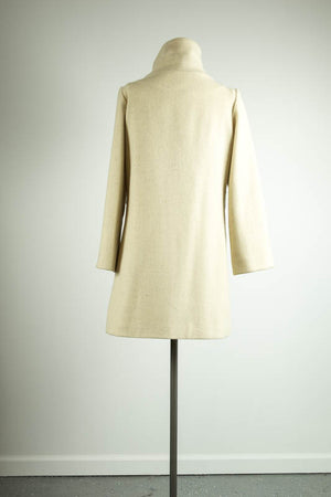 Ivory Wool Short Coat - Tae With Jane NY