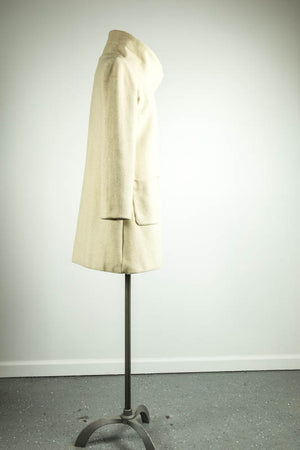 Ivory Wool Short Coat - Tae With Jane NY