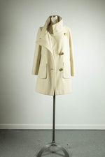 Ivory Wool Short Coat - Tae With Jane NY