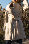 Ivory Wool Short Coat - Tae With Jane NY