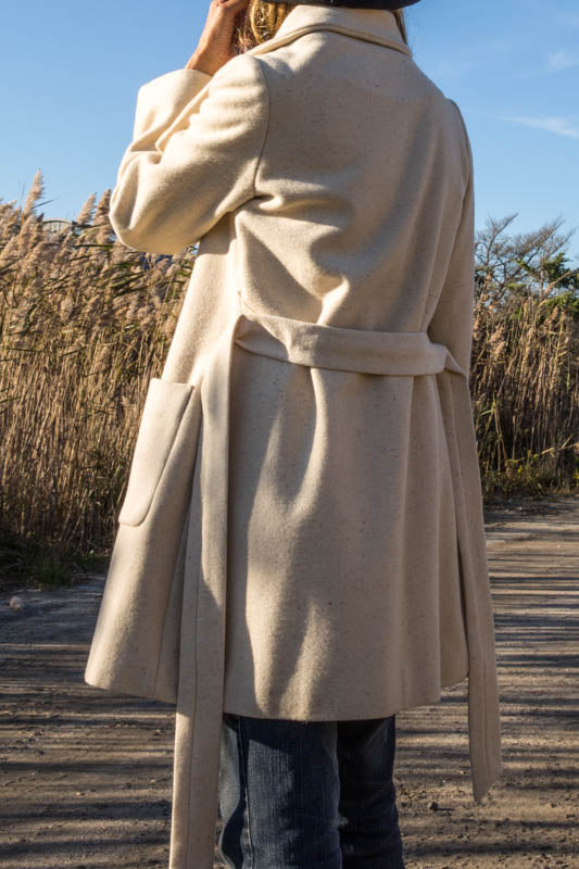 Ivory Wool Short Coat - Tae With Jane NY
