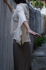 Ivory Kimono Sleeve Summer Blouse - Tae With Jane NY