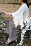 Ivory Kimono Sleeve Summer Blouse - Tae With Jane NY