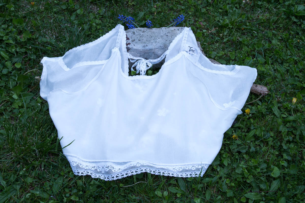 White Layered Crop Top