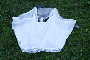 White Layered Crop Top