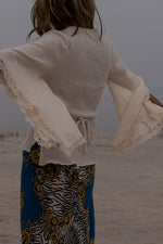 Ivory Kimono Sleeve Summer Blouse - Tae With Jane NY