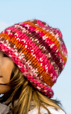 Multi Color Hand-Knit Hat - Tae With Jane NY