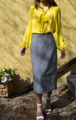 Houndstooth Midi Pencil Skirt - Tae With Jane NY