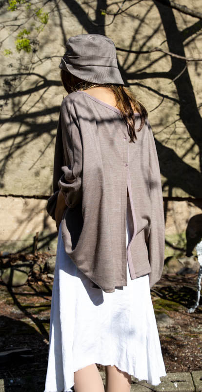 Medium Brown Oversized Top - Tae With Jane NY