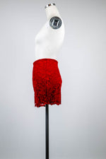 Vintage-Look Red Lace Shorts - Tae With Jane NY