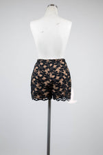 Vintage -Look Black Laced Shorts - Tae With Jane NY