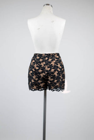 Vintage -Look Black Laced Shorts - Tae With Jane NY