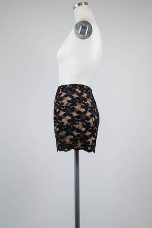 Vintage -Look Black Laced Shorts - Tae With Jane NY
