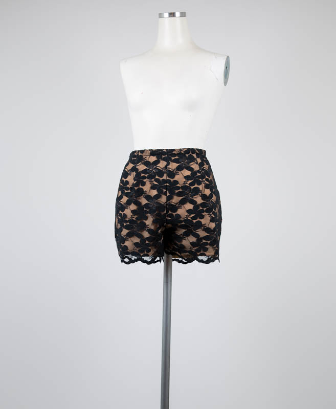 Vintage -Look Black Laced Shorts - Tae With Jane NY
