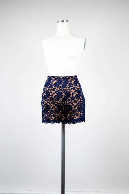 Navy Lace Shorts - Tae With Jane NY