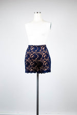Vintage-Look Navy Lace Shorts - Tae With Jane NY
