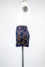 Vintage-Look Navy Lace Shorts - Tae With Jane NY