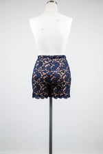 Vintage-Look Navy Lace Shorts - Tae With Jane NY