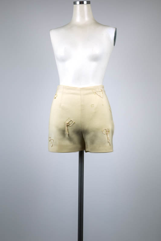 Ivory Wool Shorts - Tae With Jane NY