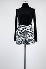 Zebra Faux Fur Shorts - Tae With Jane NY