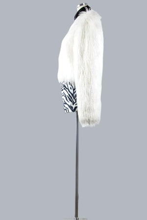 White Glamour Faux Fur jacket - Tae With Jane NY