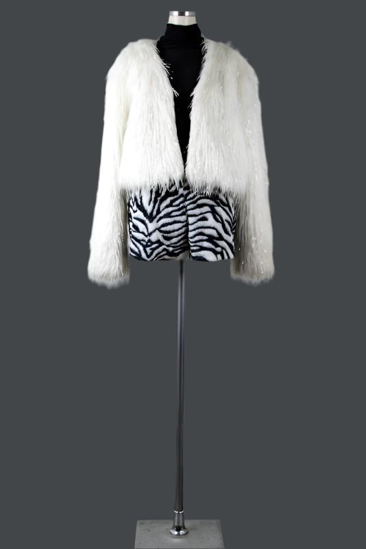 White Glamour Faux Fur jacket - Tae With Jane NY