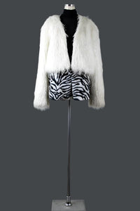 White Glamour Faux Fur jacket - Tae With Jane NY