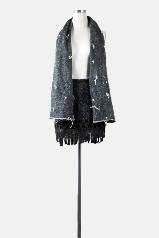 Grey Wool Scarf - Tae With Jane NY