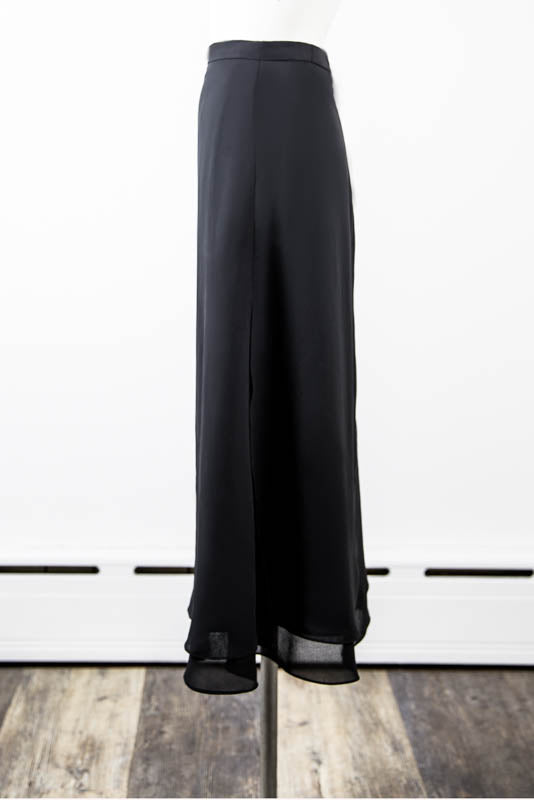 Black Long Layered Skirt