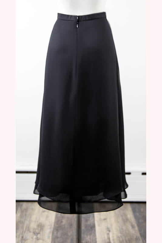 Black Long Layered Skirt