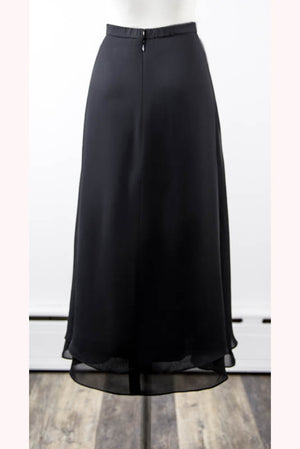 Black Long Layered Skirt