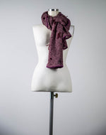 Burgundy wool Scarf - Tae With Jane NY