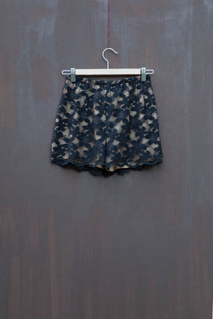 Vintage -Look Black Laced Shorts