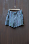 Gray-Tone Linen Short Pants