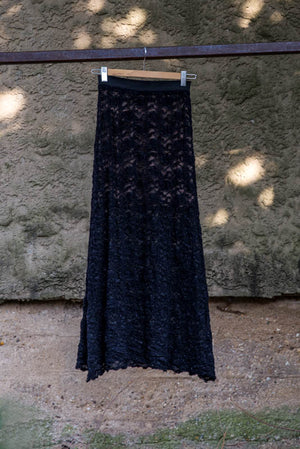 Black Lace Maxi Skirt