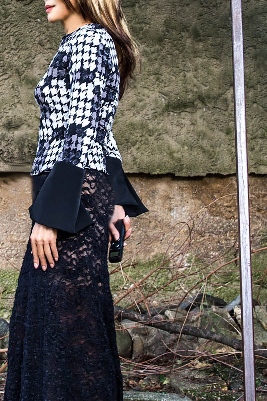 Black Lace Maxi Skirt