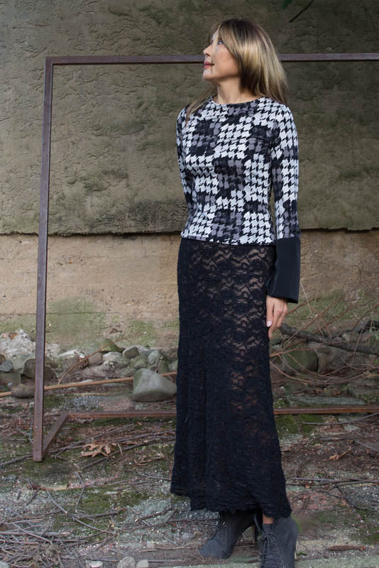 Black Lace Maxi Skirt