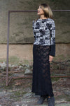 Black Lace Maxi Skirt
