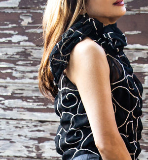Bow Sheer Blouse