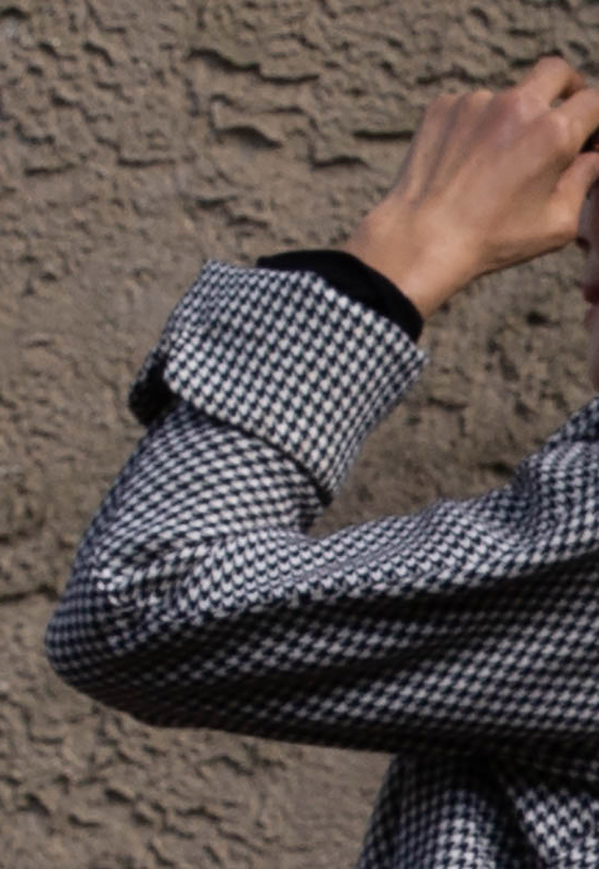 Hound-Tooth Crop Jacket