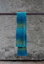 Green-Tone Hand-Knit Scarf