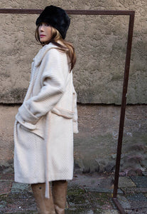 Latte Beige Wool Coat
