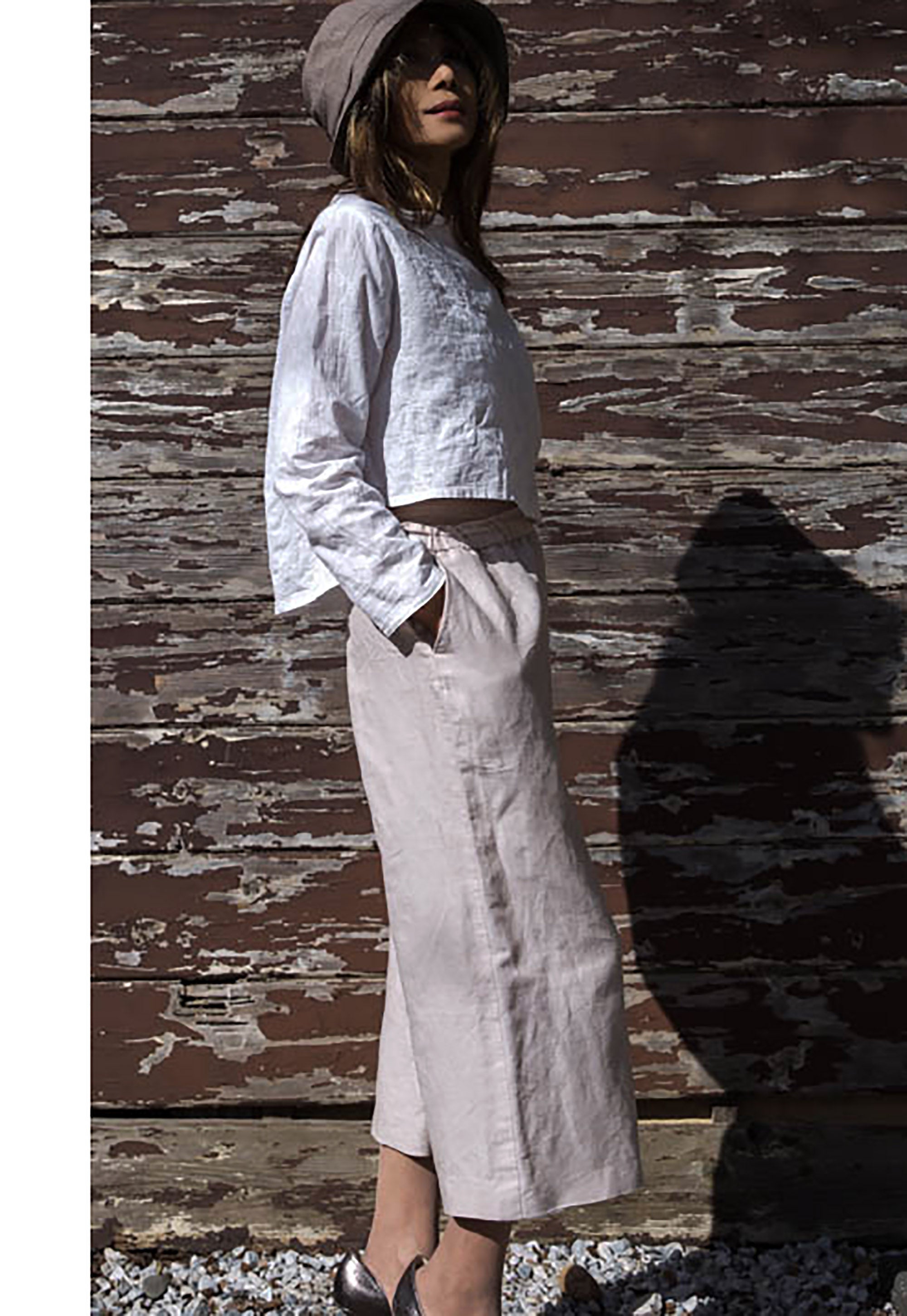 Relaxed Fit  Linen Pants