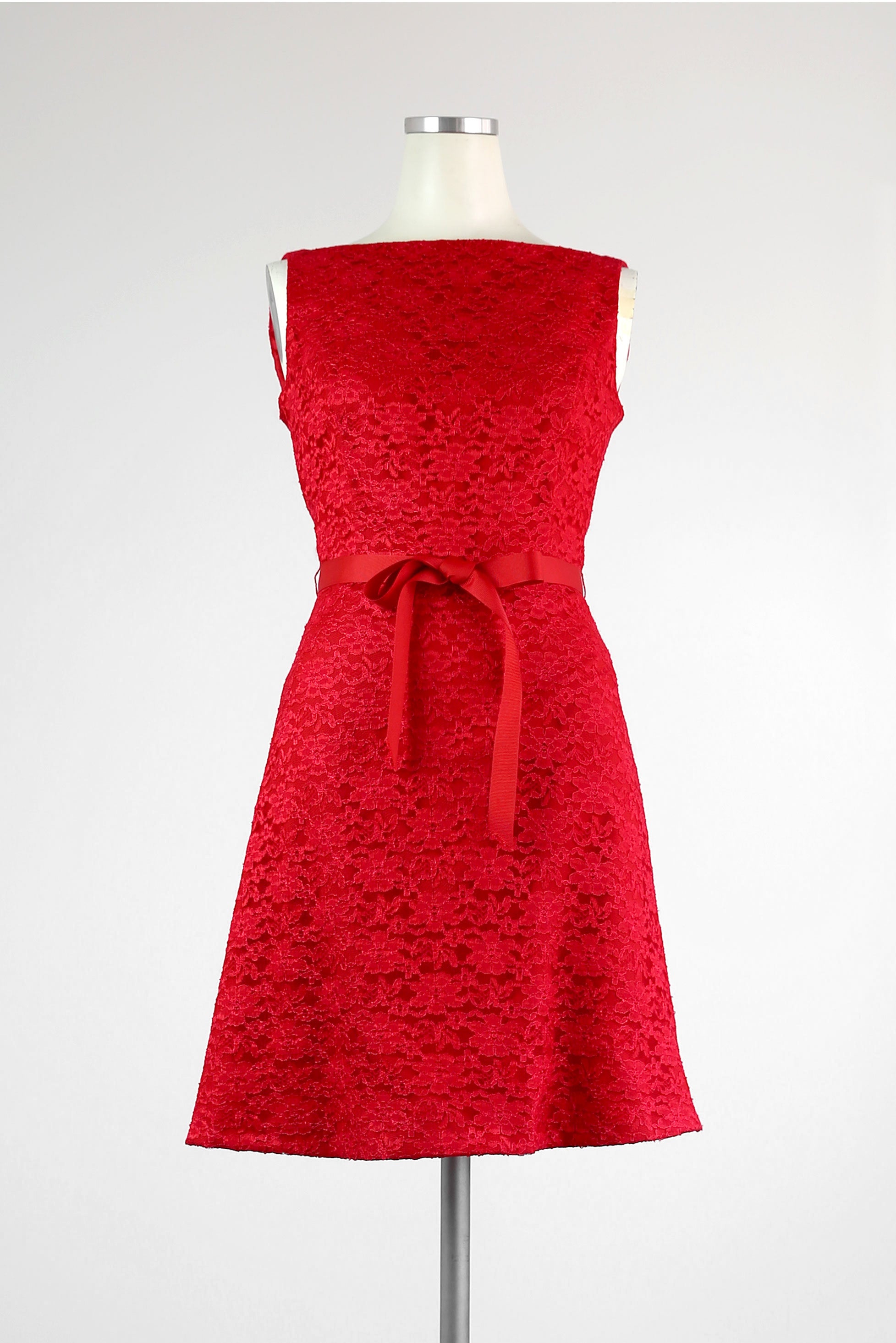 Classic Red Lace Dress with Perfect Fit - Tae With Jane NY