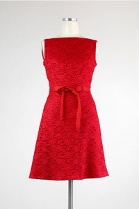 Classic Red Lace Dress with Perfect Fit - Tae With Jane NY