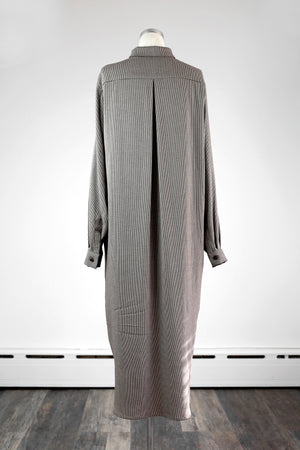 Long Houndstooth Shirt Dress - Tae With Jane NY