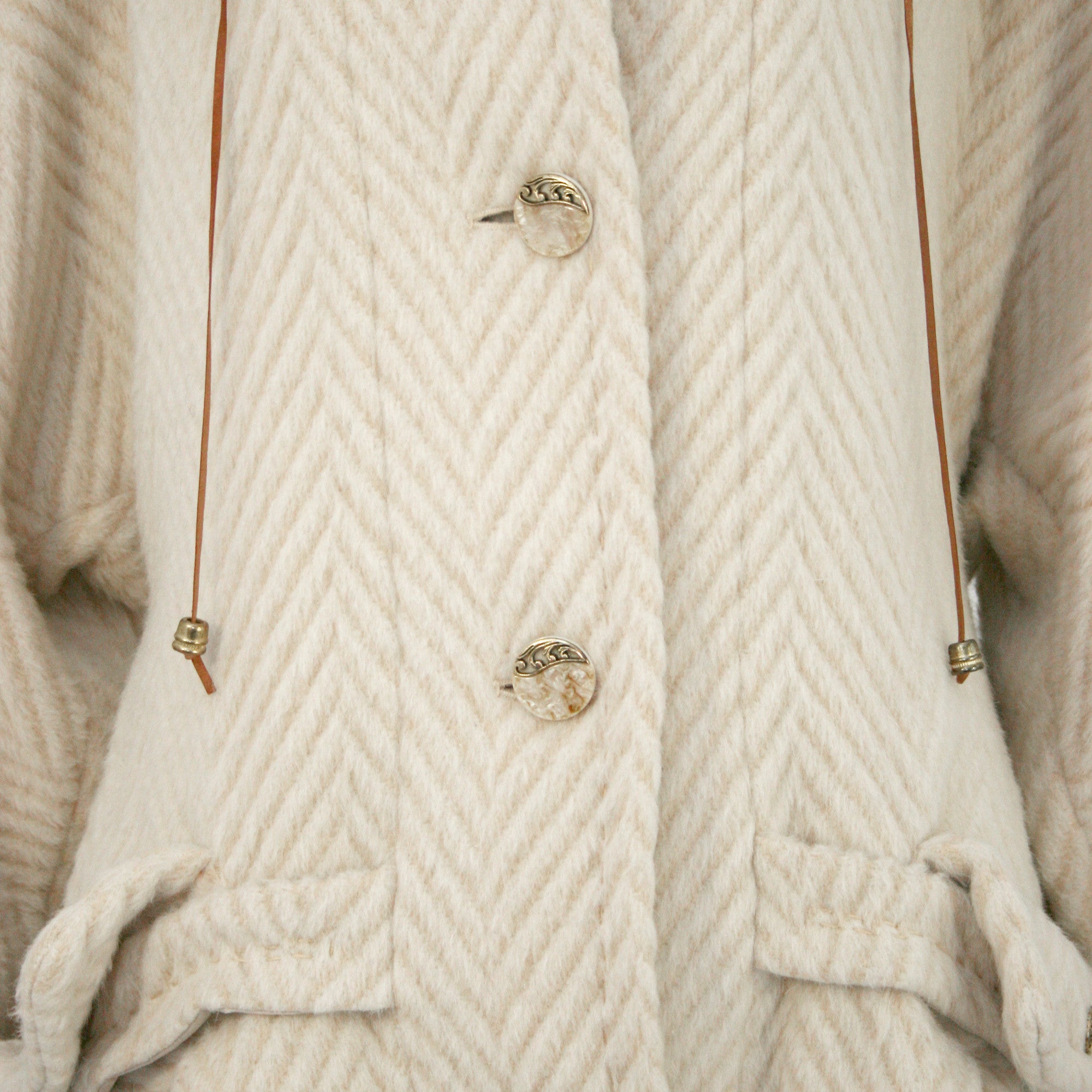 Chevron Wool Coat - Tae With Jane NY